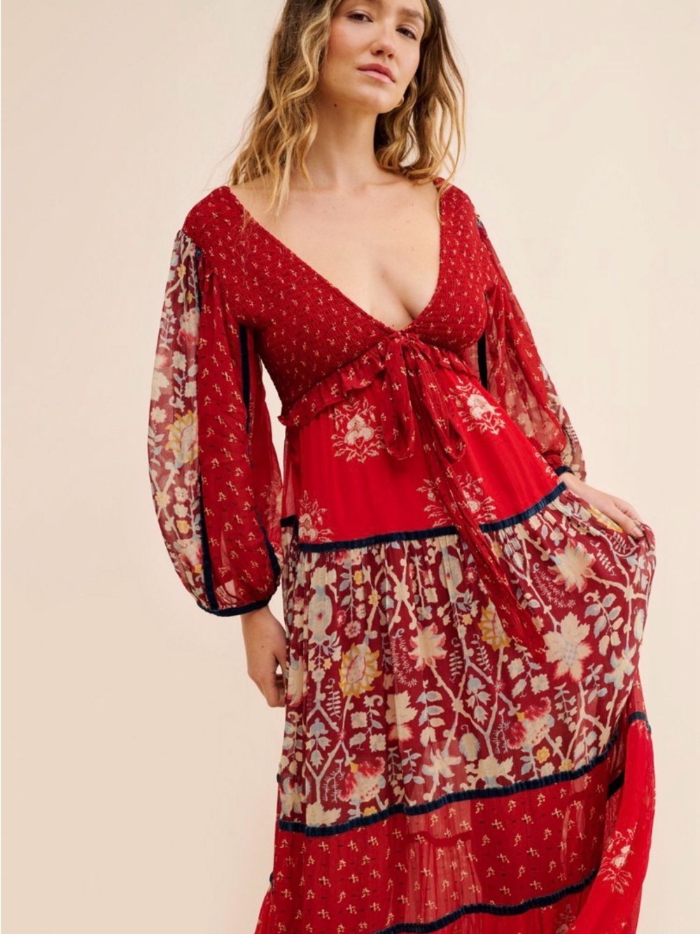 🆕Bnwt Free People *NWT* Free People Bali Laurel Maxi Dress - Picture 3 of 16